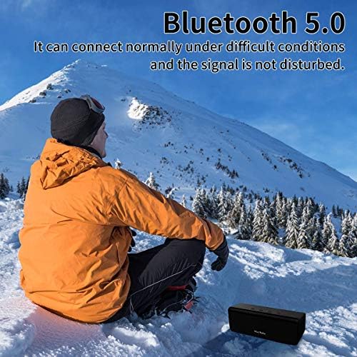 Alto -falantes Bluetooth, alto -falantes portáteis de Musibaby Bluetooth sem fio, impermeável, ao ar livre,