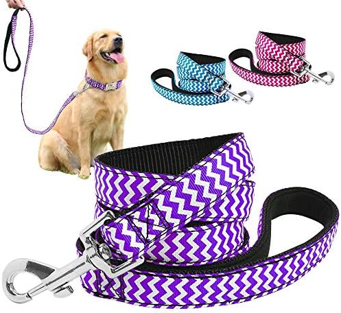 Cintos de segurança para animais de estimação 3 cores de nylon cão coleira duarable padrão de onda de