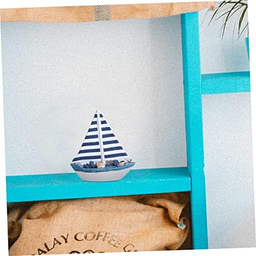 VEEMOON 6PCS Modelo de barco Figuras estatuetas praia brinquedos infantis jogadores pirata navio brinquedo de madeira