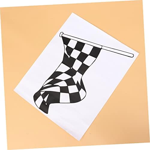 Tofficu 1pc adesivos de decalques adesivos de corrida de adesivos para crianças bandeiras de corrida