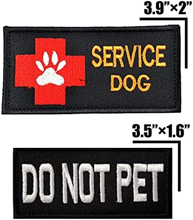 Tactical Service Dog Patches, 5mlggoods, em treinamento não pet sa k9 bordado de bordado com gancho e loop,