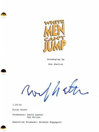 Ron Shelton assinou o autógrafo White Men não pode pular o roteiro completo do filme - estrelado por Woody Allen, Snipes Wesley e Rosie Perez - Under Fire, o melhor dos tempos, Blaze, The Great White Hype, Blue Chips, Cobb, Bad Boys 2, apenas ficando INICIADO