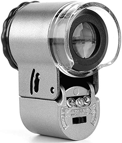 ZlHhy 60x ampliando com lenta de luz leve e portátil de microscópio de luz UV para gemas, jóias, moedas, selos, etc.