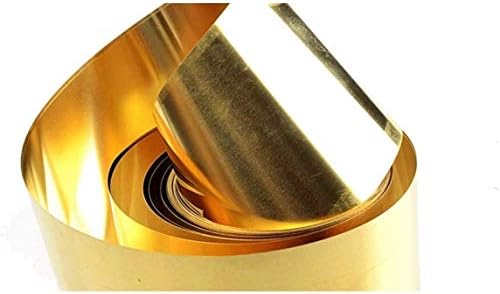 Placa de latão umky QQi H62 Placa de chapas finas em folha de cobre de latão para trabalho em metal, espessura: