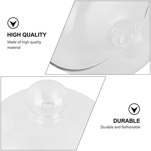 Clear Sobersert Display Dome Glass Dome Bolo Stand Stand Cupcake Candy Display Plate Cober com tampa