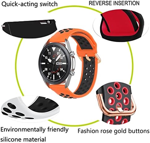 Iotup Sports Strap 20mm para Galaxy Watch 4 44 40mm/watch4 Classic 46 42mm Substituição de banda Silicone Active 2 Watch Bands