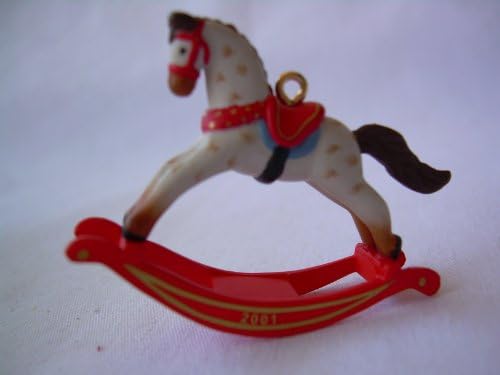 Hallmark Keetake Miniature Ornament Club Exclusive Rocking Horse 2001