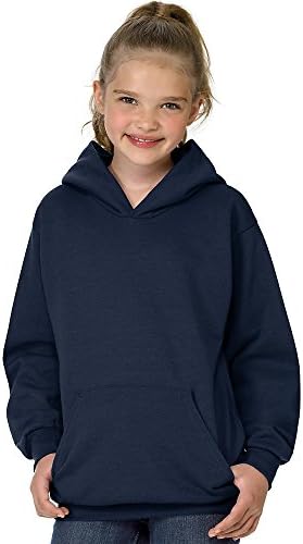Hanes Boys Youth ComfortBlend EcoSmart Pullover Hoodie-Navy-L