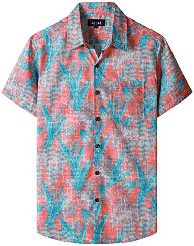 Camisa de camisa havaiana de camisa floral masculina