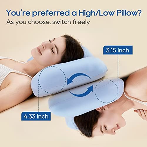 Almofado de espuma de memória para a cama Design de contorno ergonômico para dormir para lateral e costas e