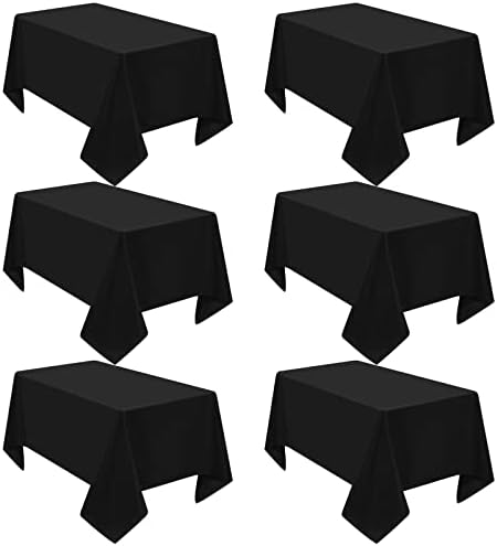 Toca de mesa de retângulo de 6 pacote - 60 x 84 polegadas de mesa de tabela de poliéster à prova