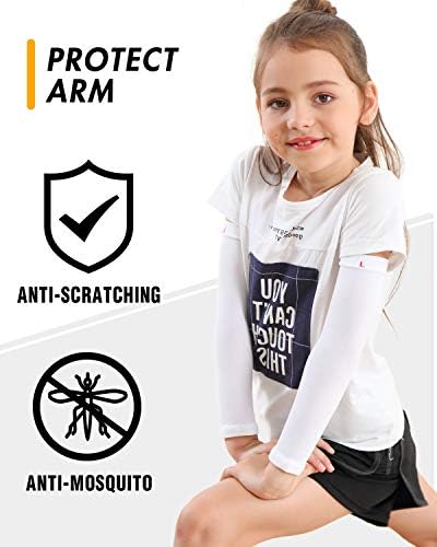Mangas de braço de Newbyinn para crianças crianças crianças, 1-7 anos, proteção solar UV, mangas