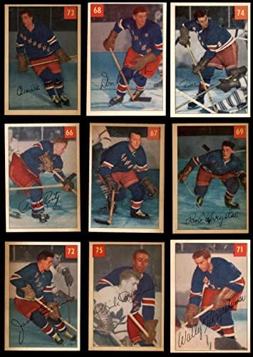 1954-55 Equipe de Parkhurst New York Rangers definiu o New York Rangers - Hockey Ex+ Rangers - Hóquei