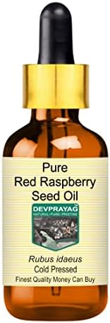 Devprayag Pure Red Raspberry Seed Oil com gotas de vidro prensado a frio 5ml