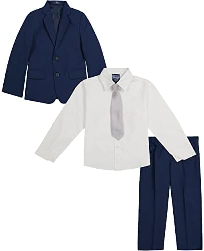 O smoking de 4 peças de Nautica Boys com camisa, gravata borboleta, jaqueta e calça