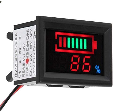 Indicador de capacidade da bateria YB27VE, tensão da capacidade de bateria do LED digital e tensão de monitor
