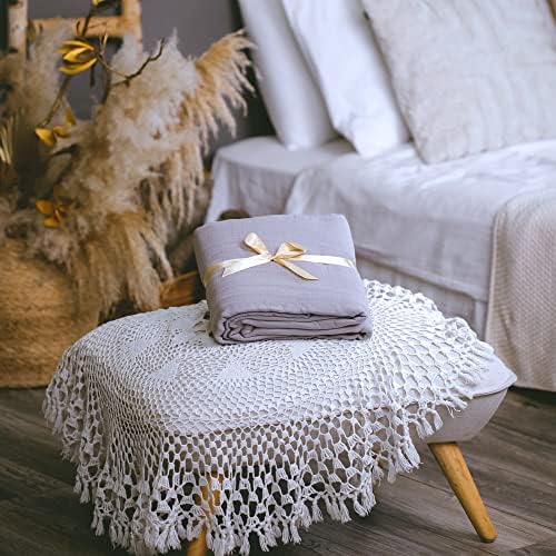 Muslin Cotton Throw Blanket - Para adultos, crianças pequenas e crianças - 4 camadas de gaze respirável Cobertor - super macio, aconchegante, leve - cobertor de cama para sofá, durante toda a temporada