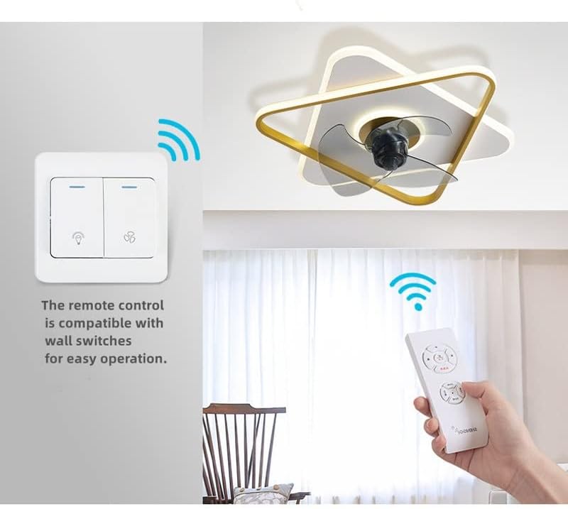 Controle remoto de luz e aplicativo de LED de Quesheng Smart invisível mudo e integrado ventilador elétrico