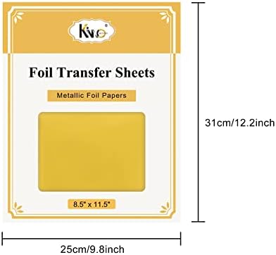Folhas de transferência, folhas de papel de papel alumínio metálico para laminar em suprimentos de artesanato de impressora, certificados, cartão de visita, DIY, 6 cores 30 peças 8,5 * 11,5