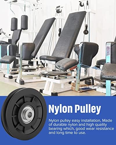Mbotnee 90mm/3,5 Rolamento de nylon universal Rolagem de polia Substitua para equipamento de ginástica