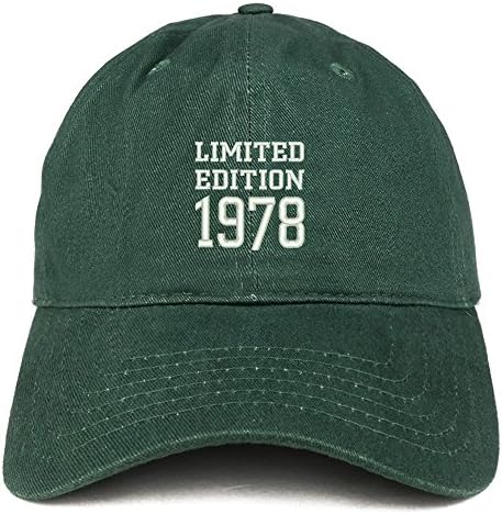 Trendy Apparel Shop Edição Limitada 1978 Presente de aniversário bordado Cap de algodão escovado