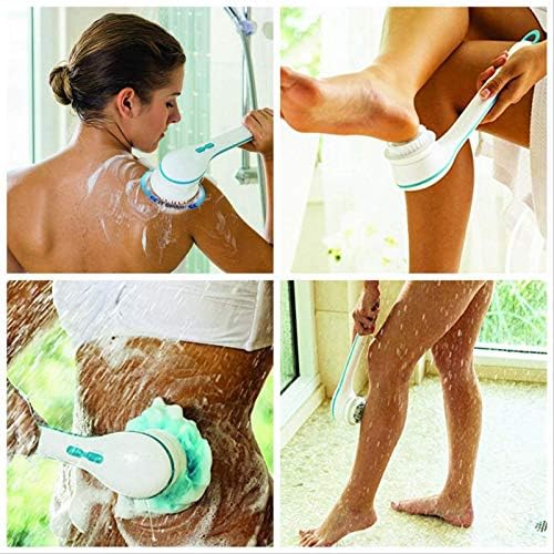 Escova de chuveiro Freewiz, 5in1 Tail de limpeza elétrica de limpeza massagem Brecha de banho limpa Bath Bath