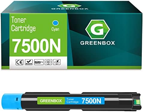 Greenbox Remanufaturou 7500 Substituição do cartucho de toner ciano para Xerox 7500 106r01436 para phaser