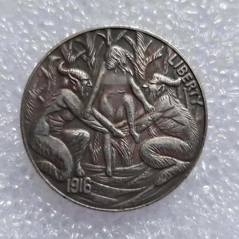 Avcity Antique Artesanato Wanderer Silver Plated Coin Buffalo Coin Cópia Comemorativa Coin Coin Foreign Coin