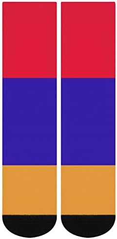 Meias de bandeira armênia meias casuais imprimir 3d impressão colorida colorida esportiva esportiva