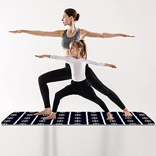 Oceantravel Polka Dots azul tpe yoga mat 72 polegadas x 24 polegadas Pilates & Exercises, anti -