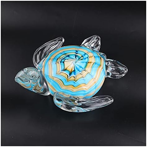 Tartaruga marinha de vidro Hikje, estatueta soprada de papel escultura do dia da mãe do dia da mãe decoração