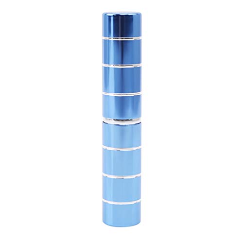 Yunzee Repacatable Powel Metal Metal Shell para Fundação Bush Center Beauty Tool com tampa, azul