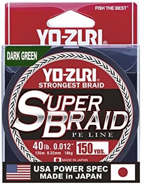 Yo-Zuri Superbraid Green Dark 150 Yards Superbraid Fishing Line