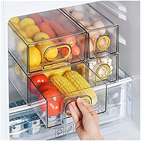 ZCX Gridge Organizer Bins 2pcs Organizadores da geladeira e armazenamento de armazenamento de caixa de