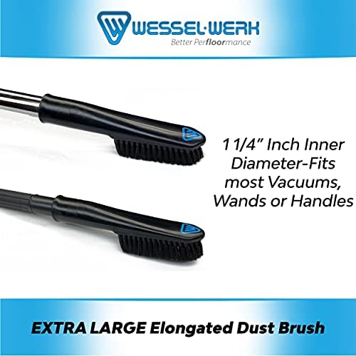 Wessel-Werk Extra Long Dust Pincel Astalment Acultamento macio preto e natural cerdas naturais