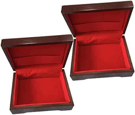 Besportble 4 PCs Jóias de jóias de caixa de madeira