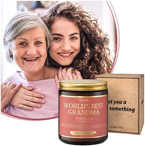 Melhor avó do mundo - velas de soja de 9 onças para vovó; Presente para a vovó que tem tudo,