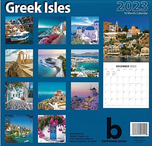 2023 ilhas gregas calendário de parede em tamanho real para planejamento, agendamento e organização