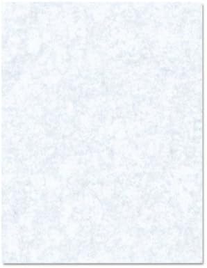 Papel especializado em pergaminho, azul, 24lb, 8 1/2 x 11, 500 folhas