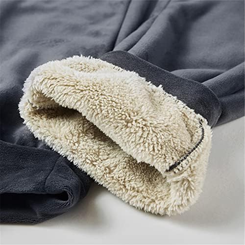 Men's Sportswear Suit Sports Tracksuit de inverno Compolpes de mato de lã de lã de lã grossa + calça