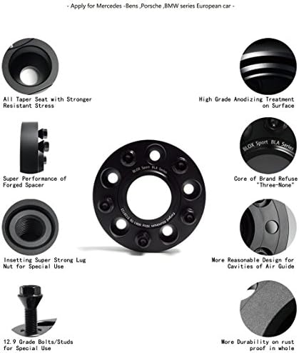 Bloxsport 4pcs 35mm PCD 5x130 CB84.1 Adaptador de roda centrado no hub Adaptador de roda Liga de alumínio