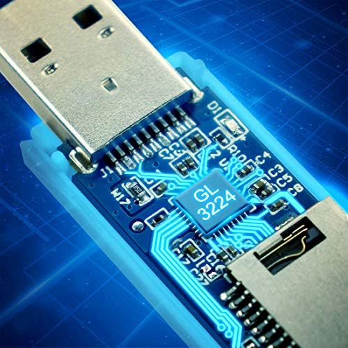 Wesnology 2-in-1 USB 3.0 TF/SD Reader para SDXC, SDHC, SD, MMC, RS-MMC, Micro SDXC, Micro SD, Micro SDHC e cartões