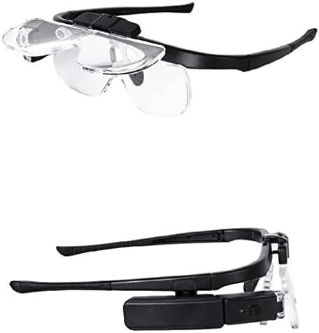 Xiulaiq lupa vidro com óculos dobráveis ​​leves Reparação de ferramenta de leitura de copo recarregável