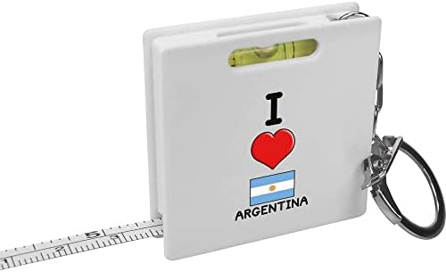 'Eu amo a fita de chaveiro da Argentina' ferramenta de nível de espírito/espírito