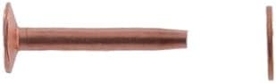 BuckleGuy CRB1414 rebites de cobre com rebarbas, cobre sólido