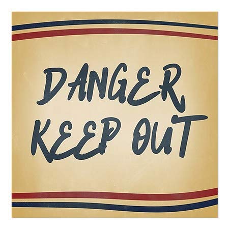 CGSignLab | Danjure Keep Out -Nestalgia Stripes Janela se apega | 24 x24
