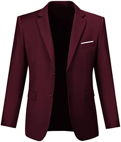 Jaquetas de terno masculino Slim Fit Fit Two Button Business Blazer Tops