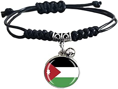 Pulseira trançada da bandeira da Jordânia