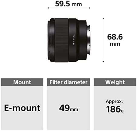 Sony - Fe 50mm F1.8 Lente padrão, preto
