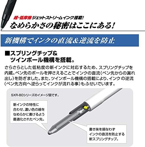 uni jettream multi caneta 4 e 1, caneta esferográfica de 0,5 mm e lápis mecânico de 0,5 mm, amarelo de limão